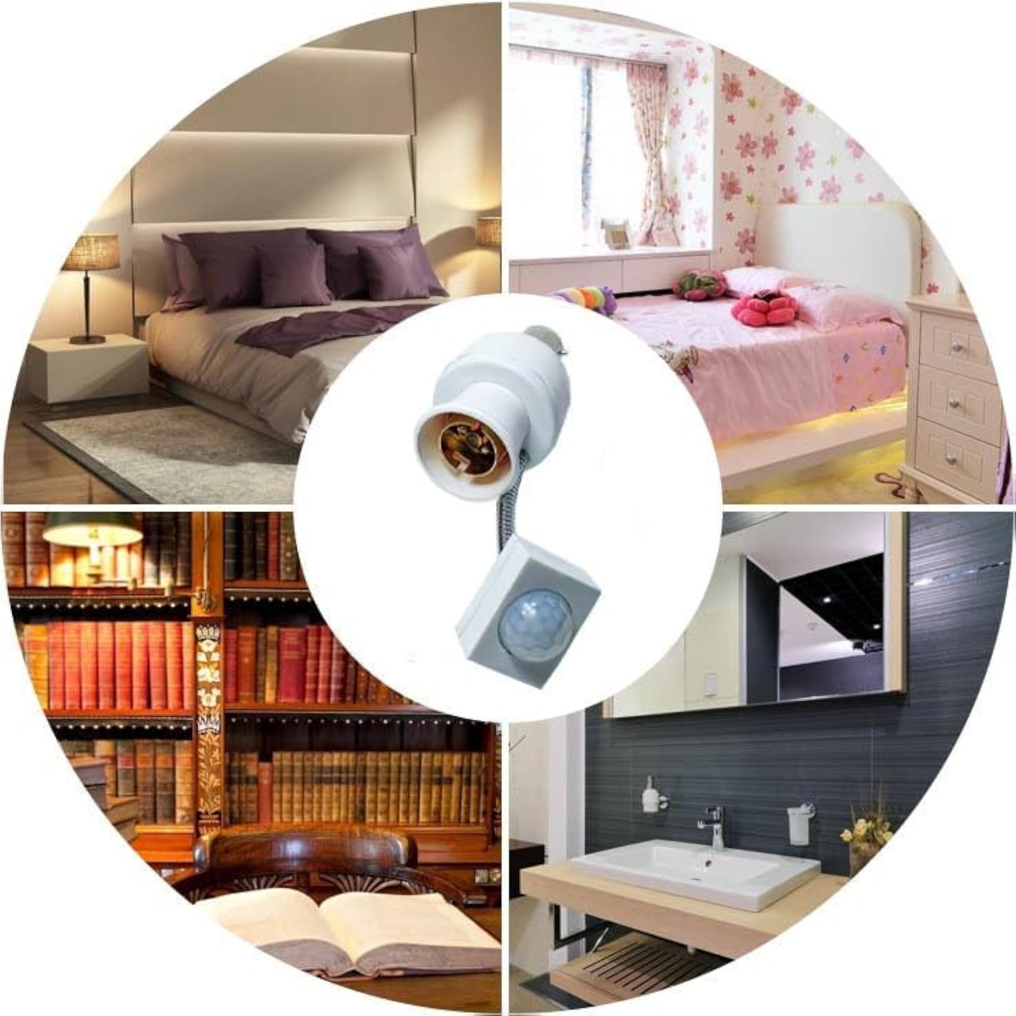 Motion Sensor Bulb Holder B-22, Automatic Night Sensor